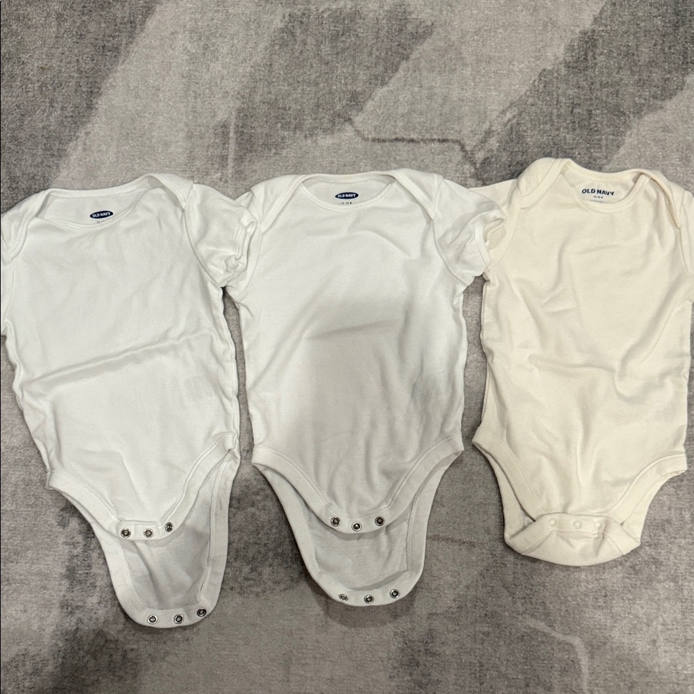 Old Navy Kids Bodysuits in White and Cream